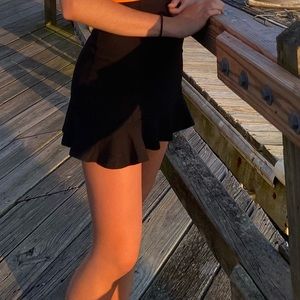 Black Ruffle Skirt